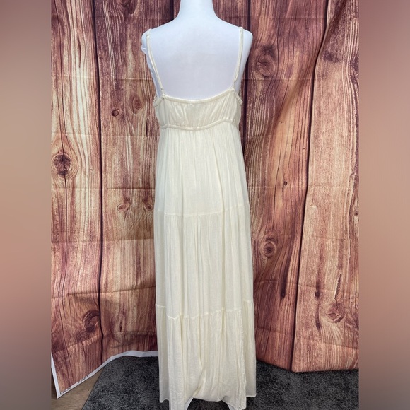 American Eagle Outfitters boho crochet tassels maxi dress women’s size L - Picture 6 of 17